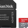SanDisk microSDXC 128GB Ultra UHS-I Class 10 + SD адаптер (SDSQUNC-128G-AN6IA)