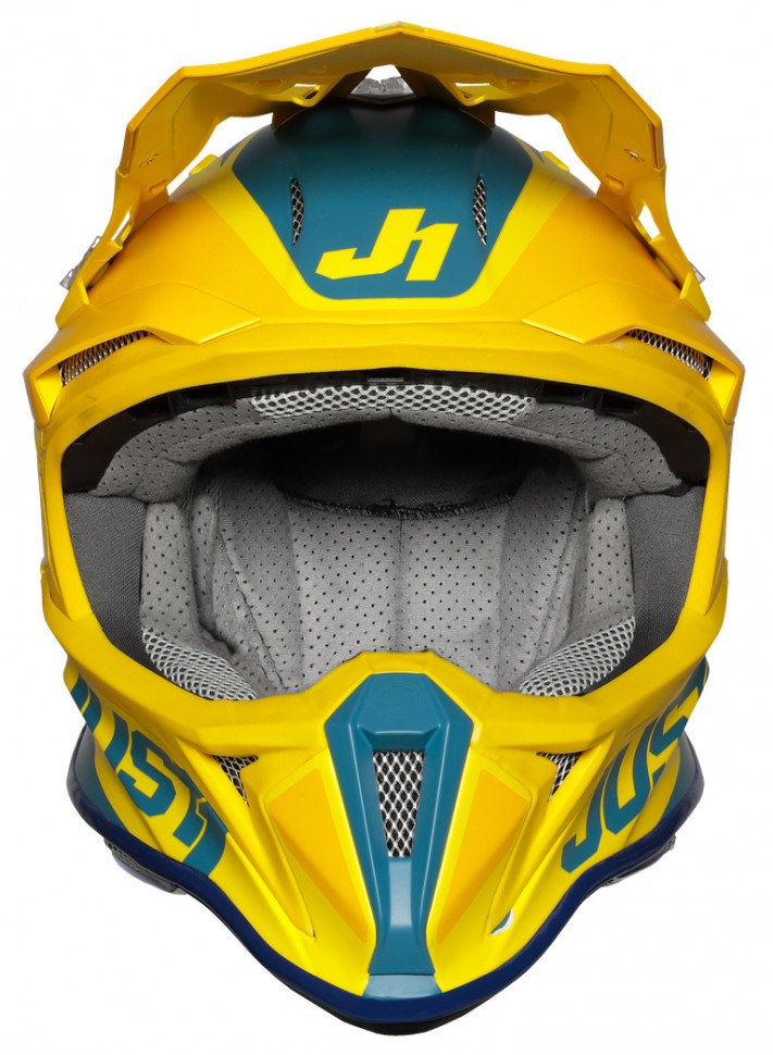 Мотошлем Just1 J18 Pulsar Yellow/Blue Matt