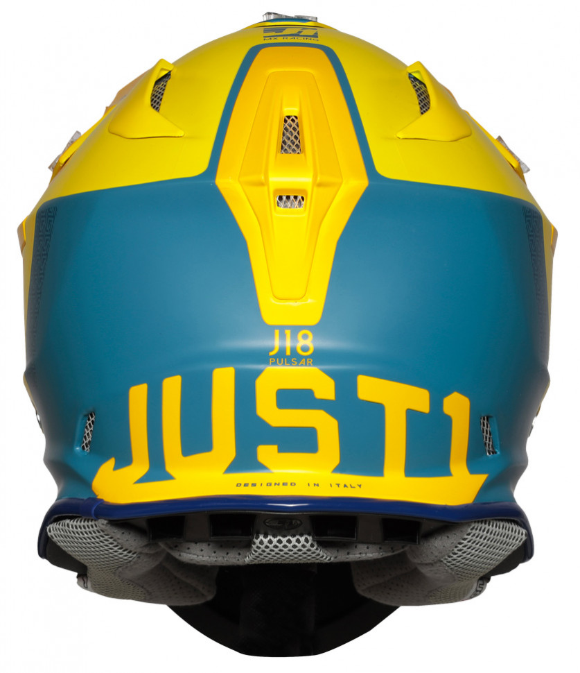 Мотошлем Just1 J18 Pulsar Yellow/Blue Matt