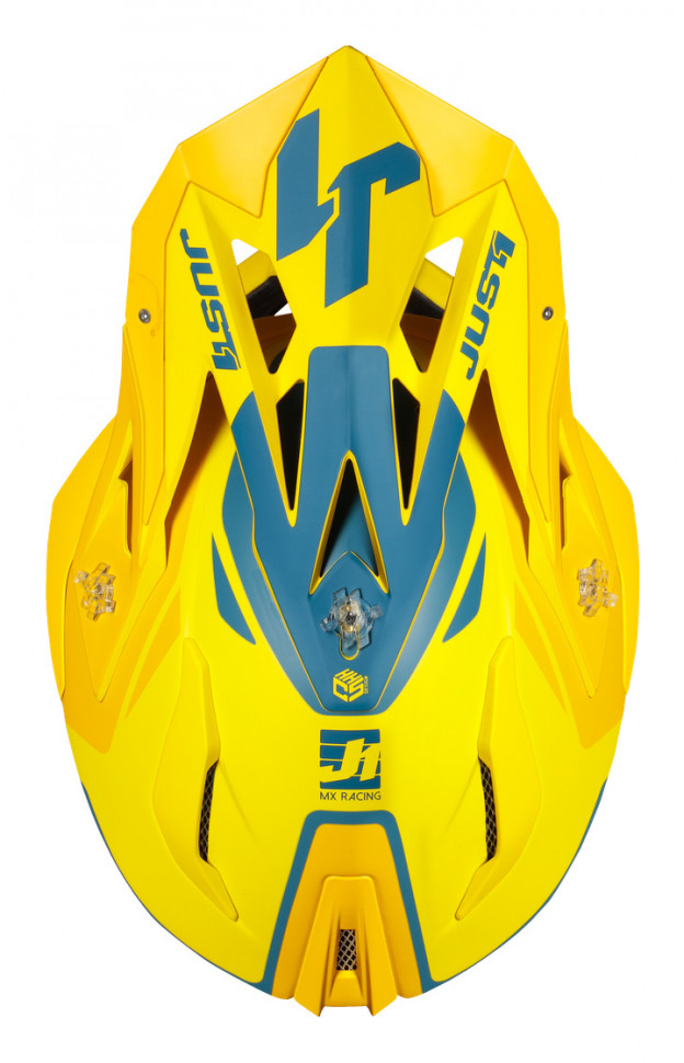 Мотошлем Just1 J18 Pulsar Yellow/Blue Matt