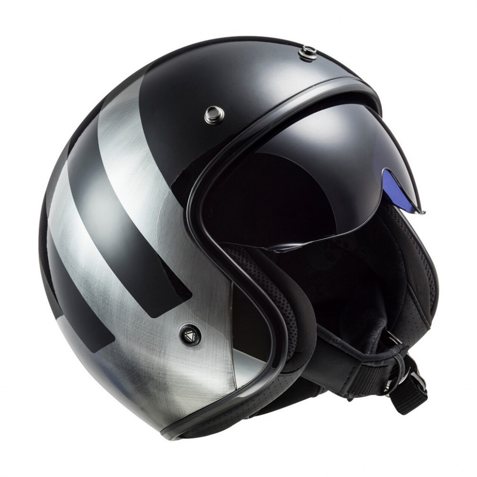 Мотошлем LS2 OF601 Bob Lines Black Jeans