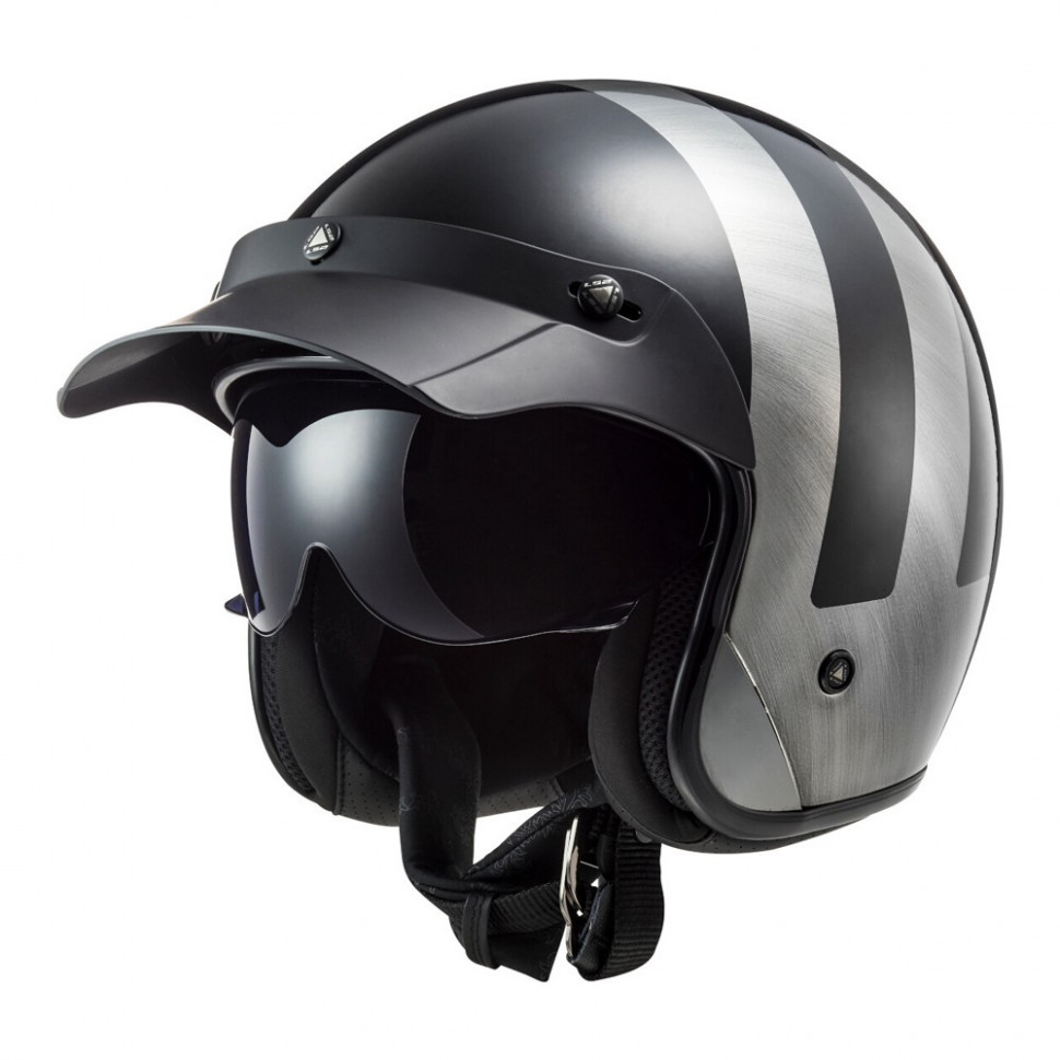 Мотошлем LS2 OF601 Bob Lines Black Jeans