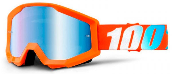 Дитячі мото окуляри 100% Strata JR Orange Mirror Lens Blue (50510-006-02)