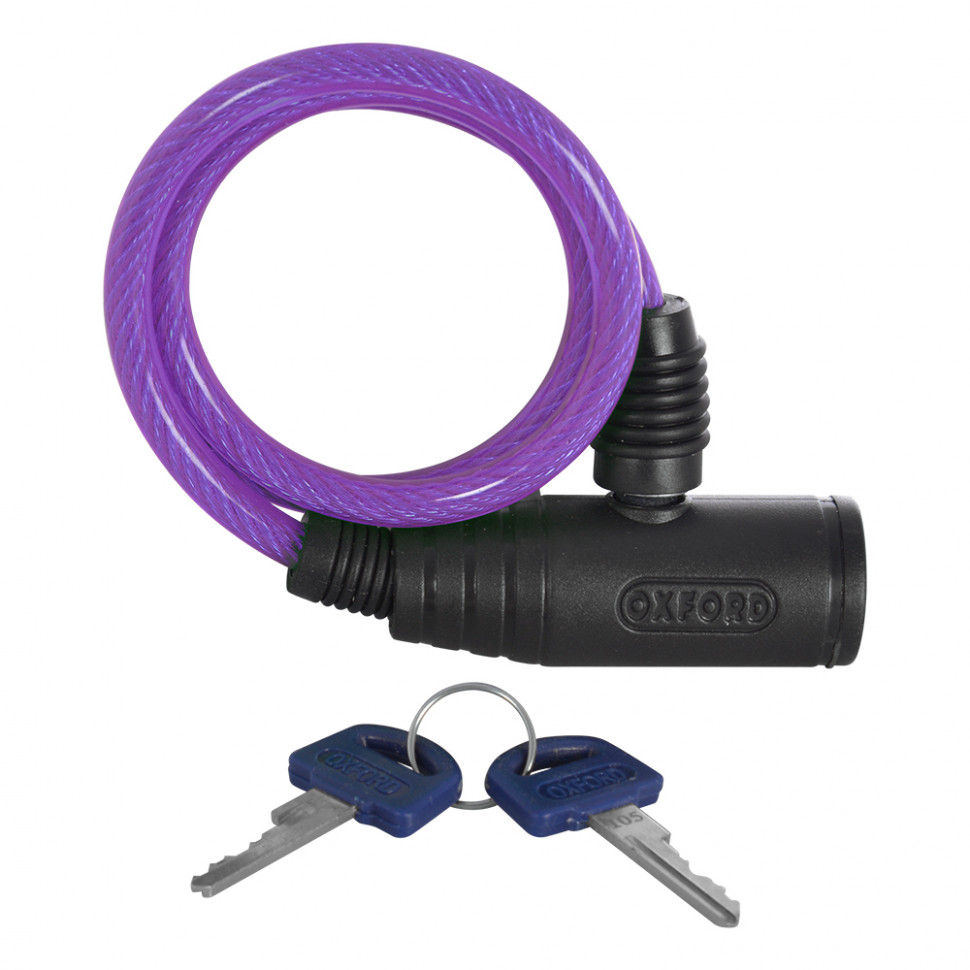 Трос противоугонный Oxford Bumper Cable Lock 600mm x 6mm Purple (OF03)