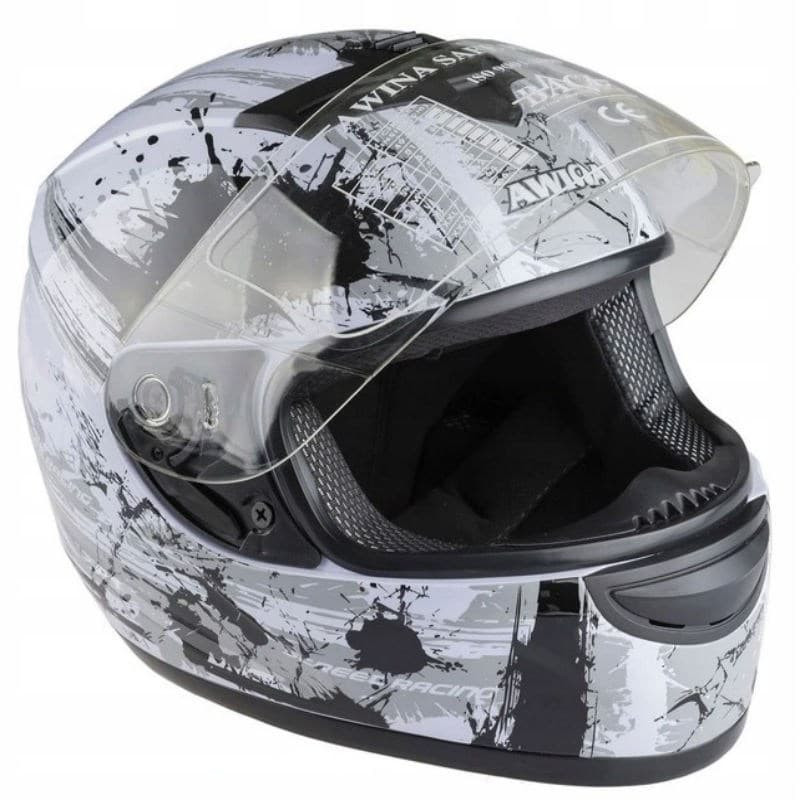 Мотошлем Awina Motoline B3 White/Grey