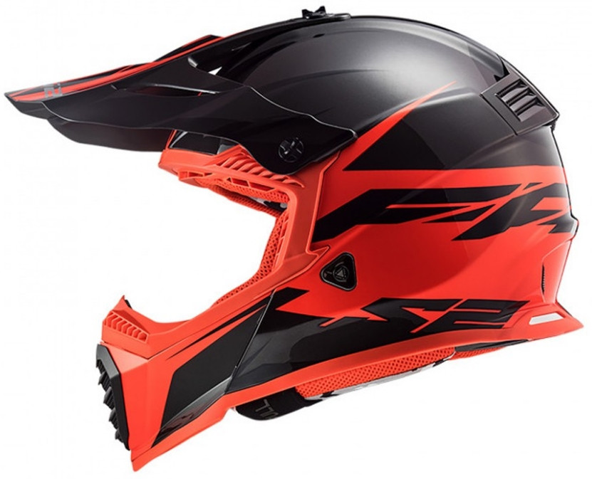 Мотошлем LS2 MX437 Fast Evo Roar Black/Red