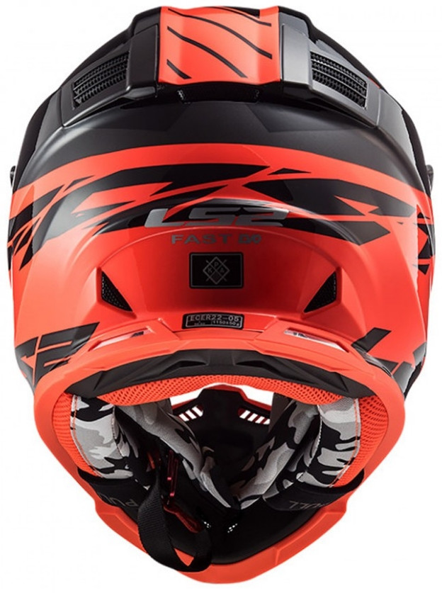 Мотошлем LS2 MX437 Fast Evo Roar Black/Red