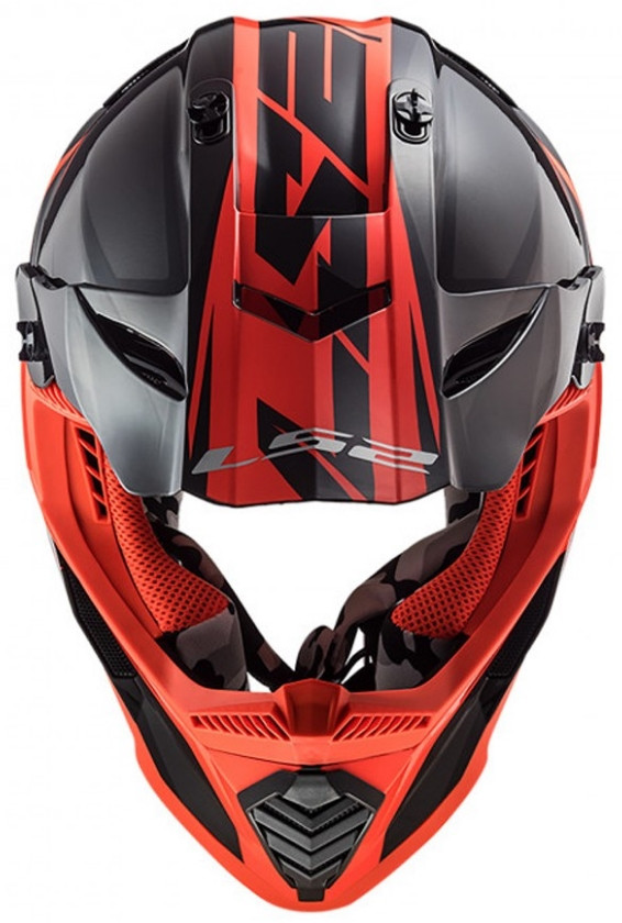 Мотошлем LS2 MX437 Fast Evo Roar Black/Red