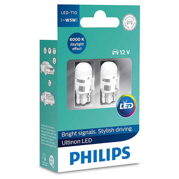 Лампа світлодіодна Philips W5W Ultinon 6000K (11961ULWX2)