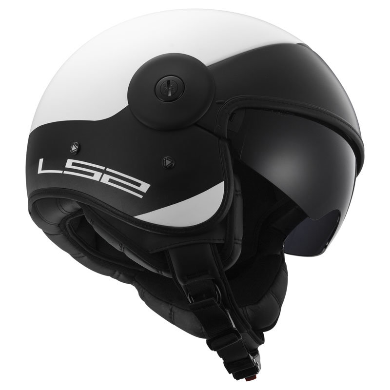 Мотошлем LS2 OF597 Cabrio Via Matt Black /White