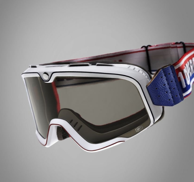 Мото очки 100% Barstow Classic White Mirror Lens Smoke (50002-086-02)