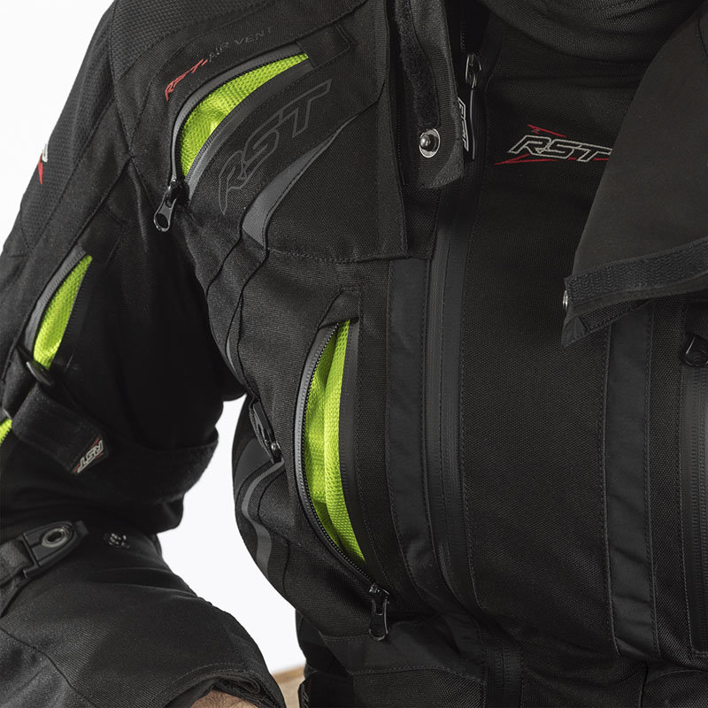 Мотокуртка чоловіча RST Pro Series 1416 Paragon V Textile Jacket Black /Flo Yellow