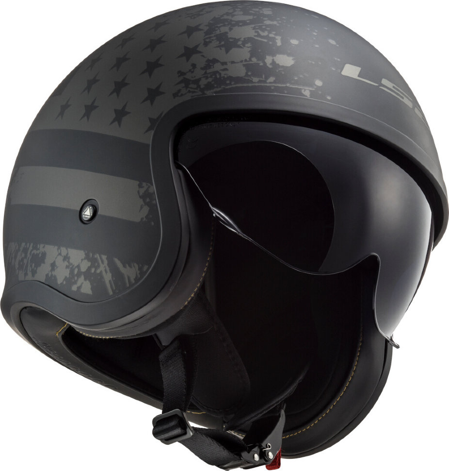 Мотошлем LS2 OF599 Spitfire Black Flag