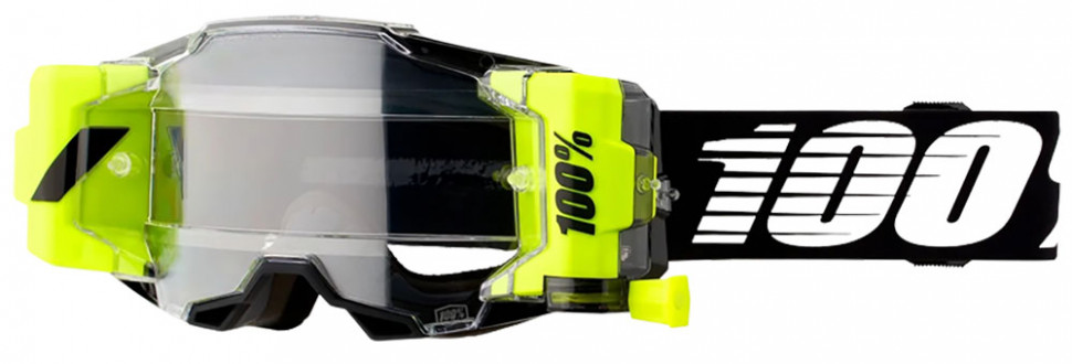 Мото очки 100% Armega Forecast Goggle Black Clear Lens Roll-Off (50721-901-01)