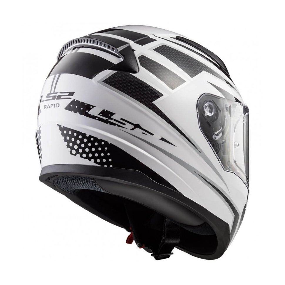Мотошлем LS2 FF353 Rapid Carborace White/Black