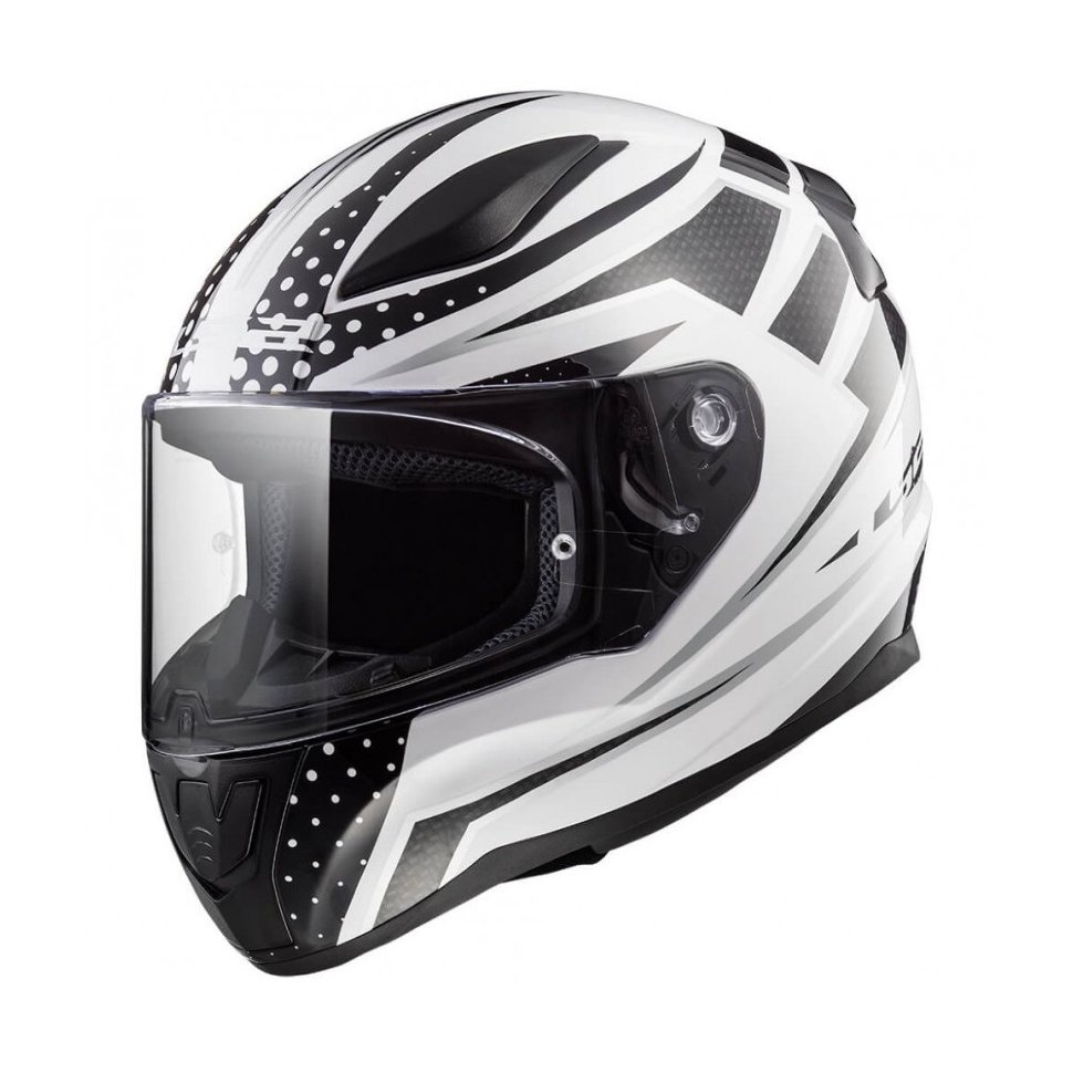 Мотошлем LS2 FF353 Rapid Carborace White/Black