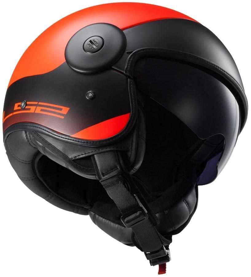 Мотошлем LS2 OF597 Cabrio Via Matt Fluo Orange/Black