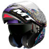 Мотошлем MT Helmets Atom SV Axa Black/Purple/Yellow/Blue