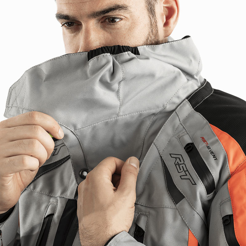 Мотокуртка чоловіча RST Pro Series 1416 Paragon V Textile Jacket Silver /Flo Red