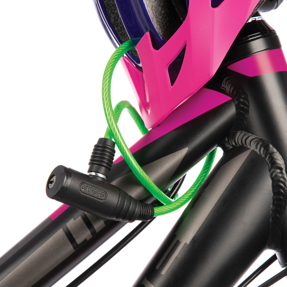 Трос противоугонный Oxford Bumper Cable Lock 600mm x 6mm Green (OF04)