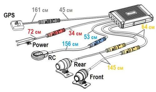 Мото видеорегистратор VIOFO MT1 с GPS и двумя камерами
