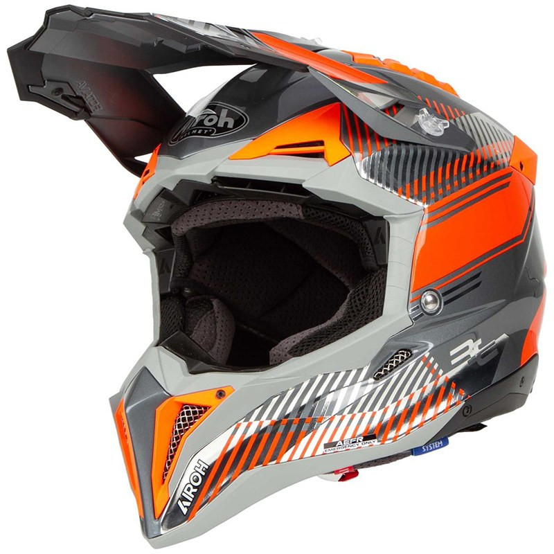 Мотошлем Airoh Aviator 3 Wave Orange