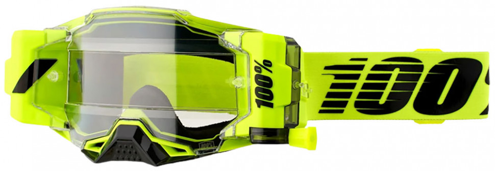 Мото очки 100% Armega Forecast Goggle Nuclear Citrus Clear Lens Roll-Off (50721-901-02)