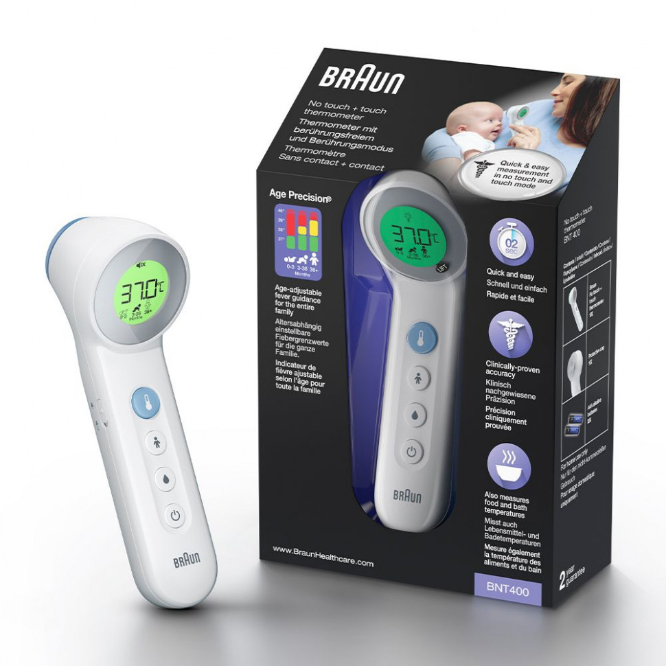 Безконтактний термометр Braun BNT400 White