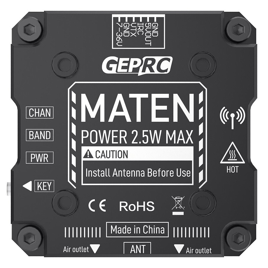 Відеопередавач для FPV GEPRC Maten Pro 5.8G 2.5W VTX