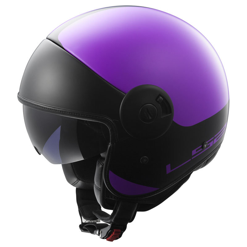 Мотошлем LS2 OF597 Cabrio Via Matt Purple/Black