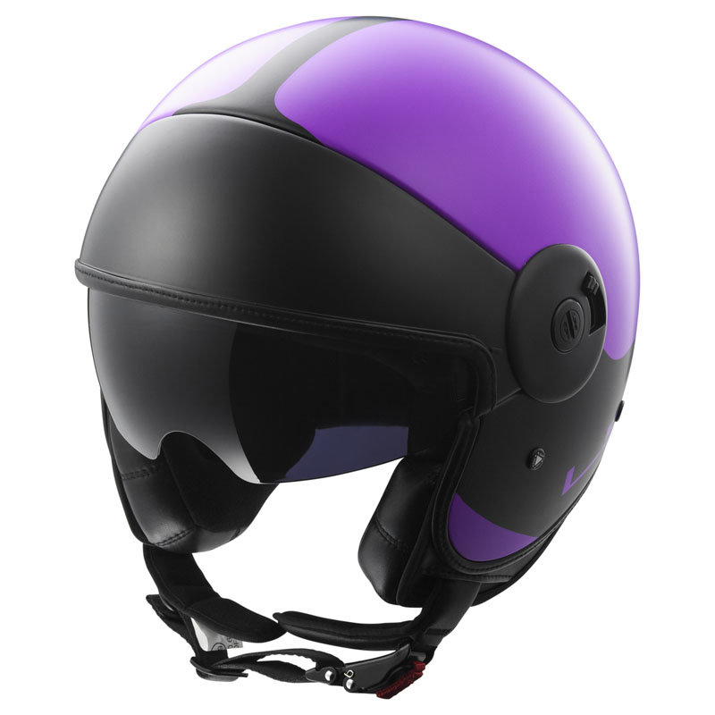 Мотошлем LS2 OF597 Cabrio Via Matt Purple/Black