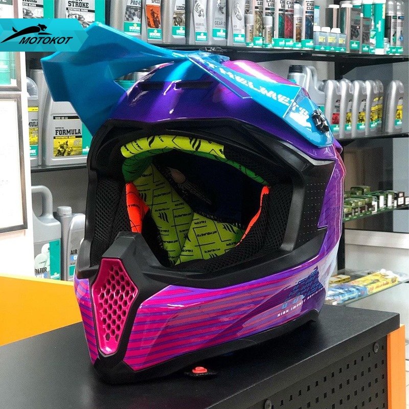 Мотошлем MT Helmets Falcon System B8 Pink/Violet/Blue