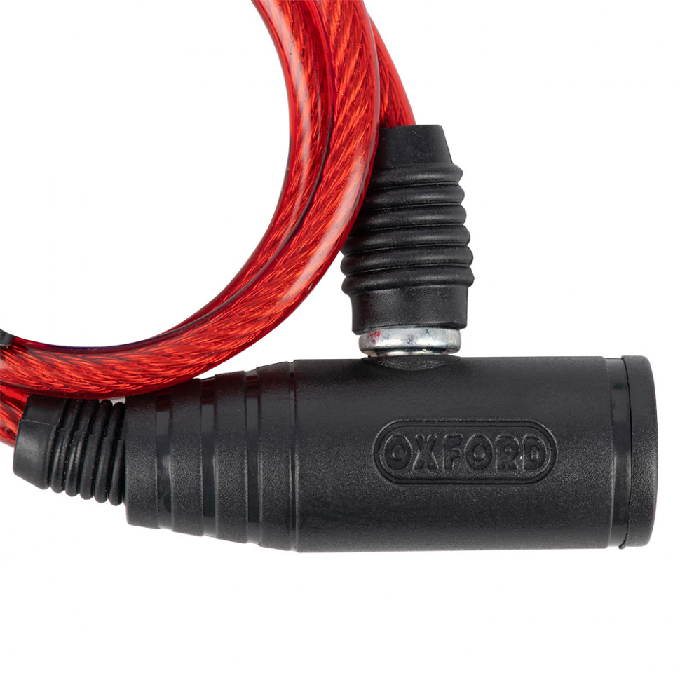 Трос противоугонный Oxford Bumper Cable Lock 600mm x 6mm Red (OF06)
