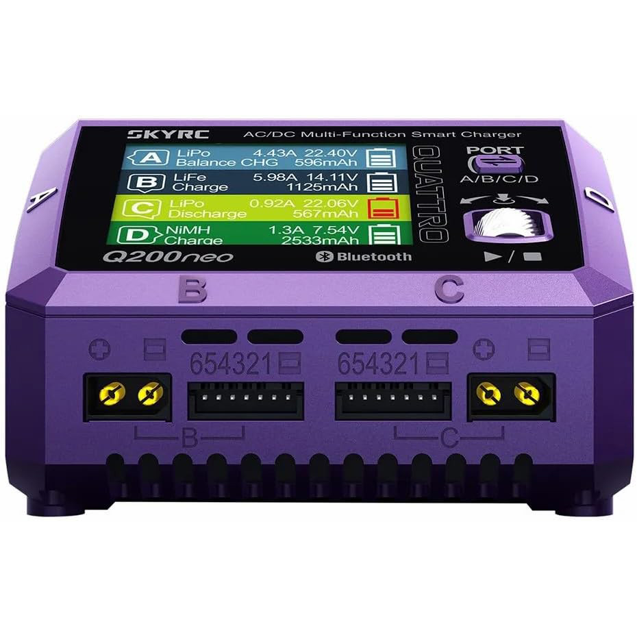 Зарядний пристрій SkyRC Q200Neo (АС 200 Вт / 2* DC 400 Вт) (SK-100197-01)