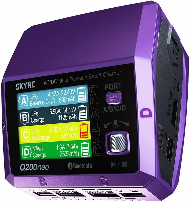 Зарядний пристрій SkyRC Q200Neo (АС 200 Вт / 2* DC 400 Вт) (SK-100197-01)