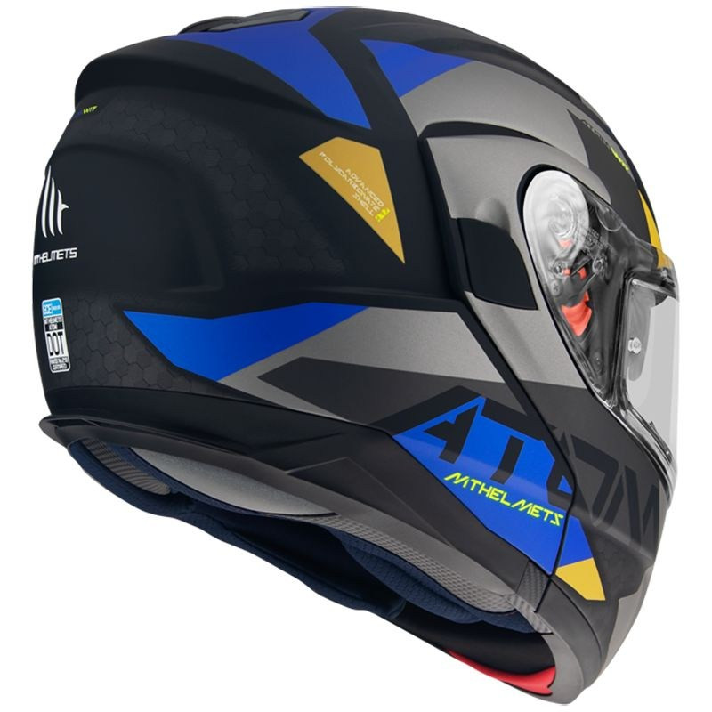 Мотошлем MT Helmets Atom FU401 SV Black/Blue/Grey