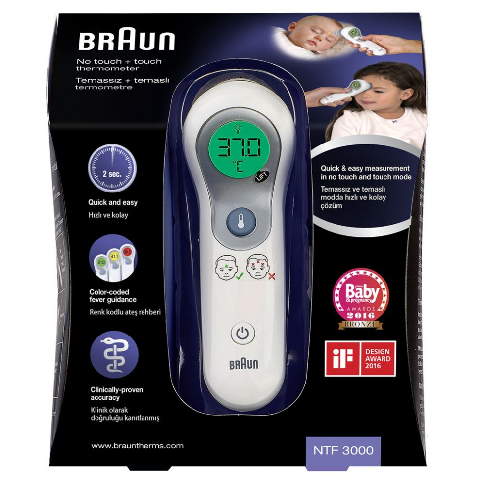 Безконтактный термометр Braun NTF 3000