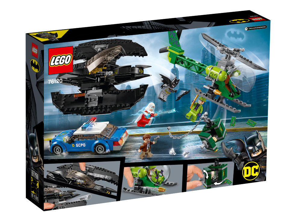 Конструктор Lego Super Heroes: бэткрыло Бэтмена и ограбление Загадочника (76120)