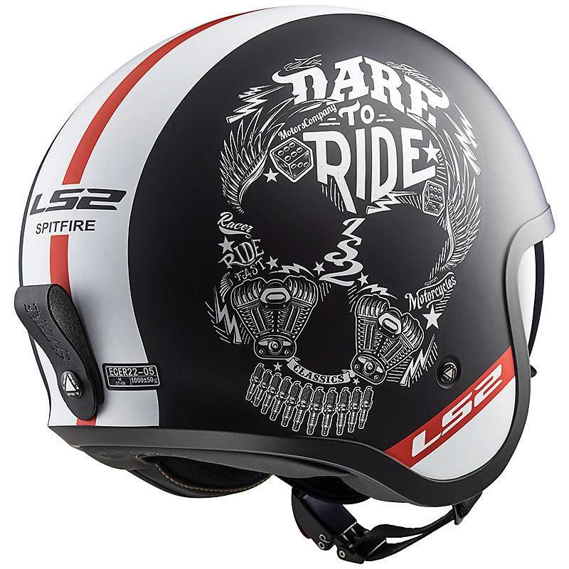 Мотошлем LS2 OF599 Spitfire Inky Matt Black/White
