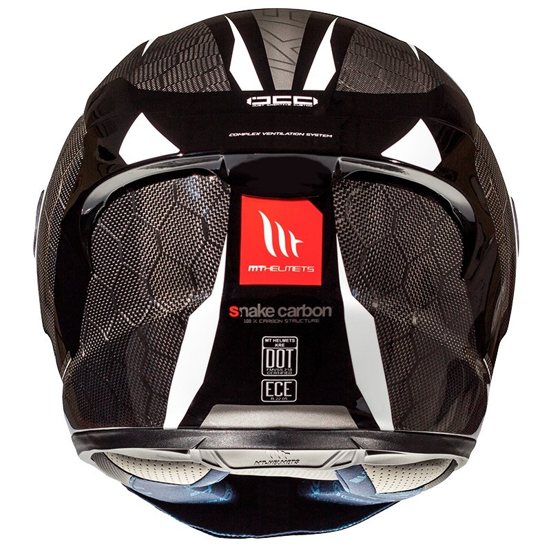 Мотошлем MT Helmets KRE Gloss Snake Carbon 2.0 Grey/White