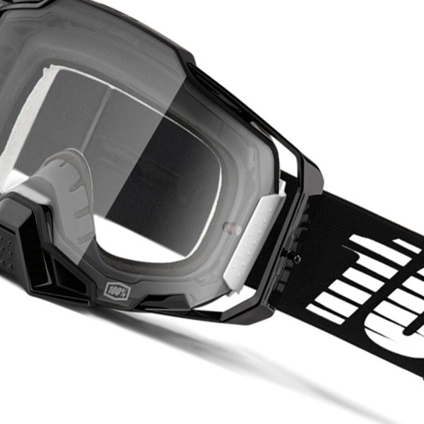 Мото очки 100% Armega Black Clear Lens (50700-001-02)