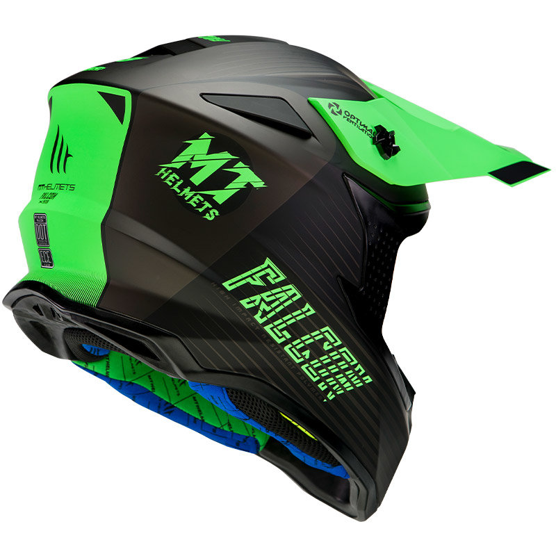 Мотошлем MT Helmets Falcon System Black/Green