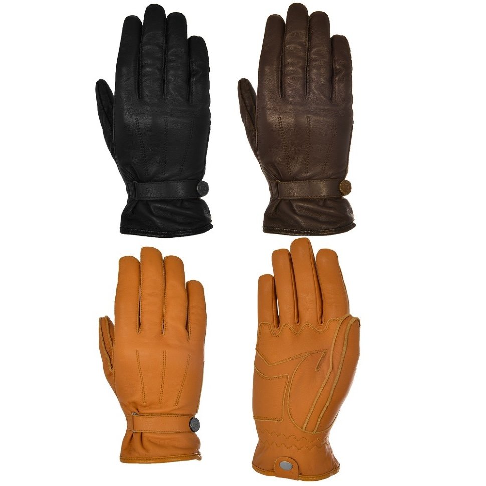 Мотоперчатки кожаные Oxford Holton Men's short classic leather Gloves Tan