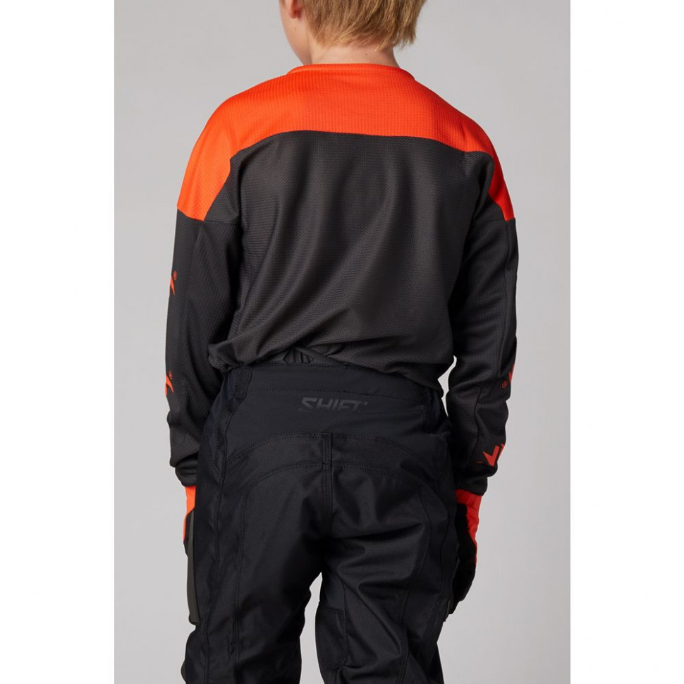 Детская мотоджерси Shift Youth White Label Flame Jersey Flo Orange