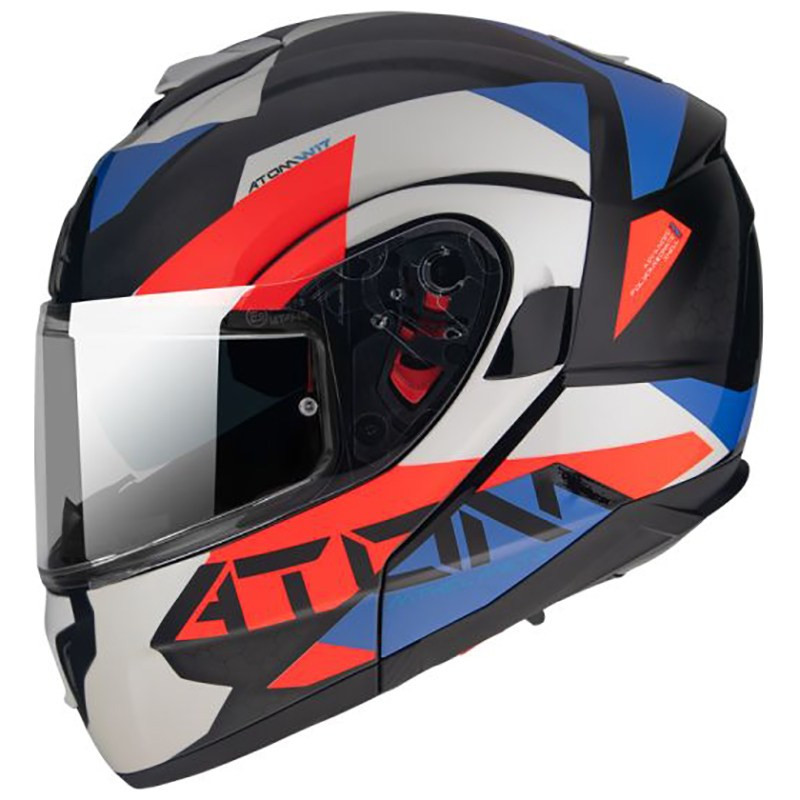Мотошлем MT Helmets Atom FU401 SV Black/Grey/Blue
