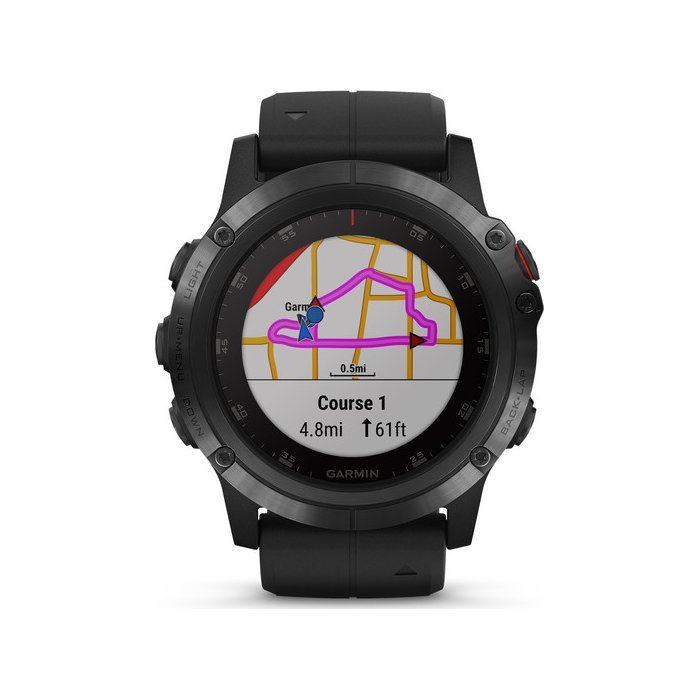 Спортивні годинник Garmin Fenix 5X Plus Sapphire Black with Black Band (010-01989-01)