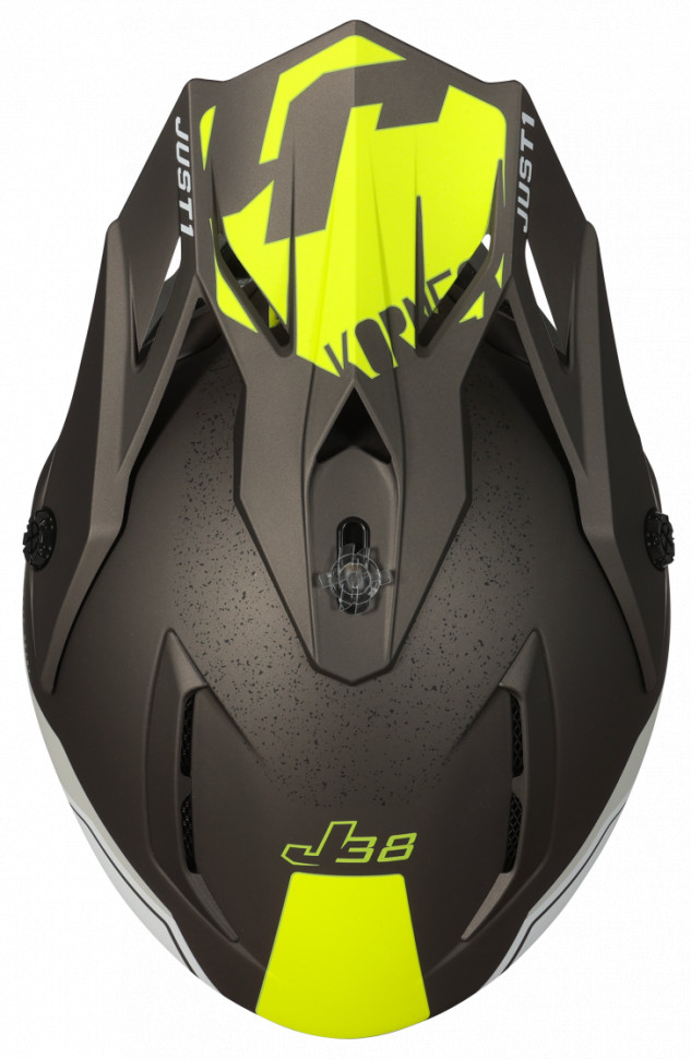 Мотошолом Just1 J38 Korner Fluo Yellow/Titanium
