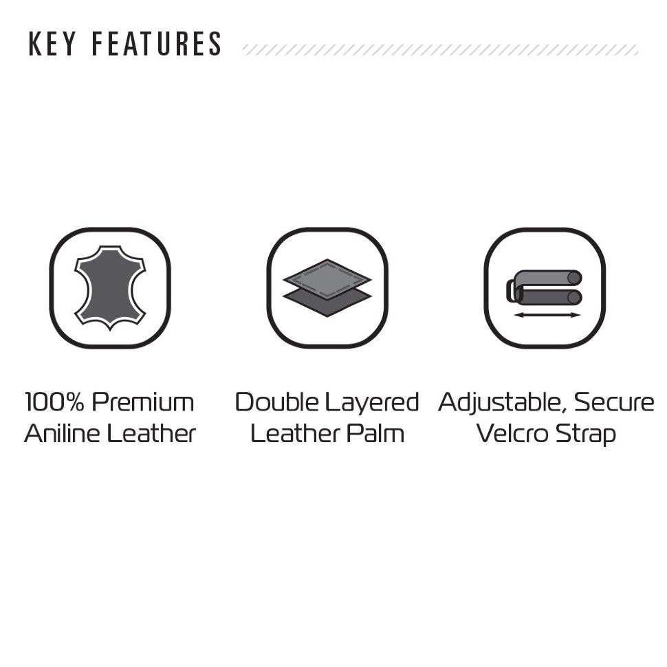 Мотоперчатки кожаные Oxford Holton Men's Short Classic Leather Gloves Black