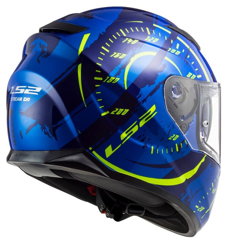 Мотошлем LS2 FF320 Stream Evo Tacho Gloss Blue H-V Yellow