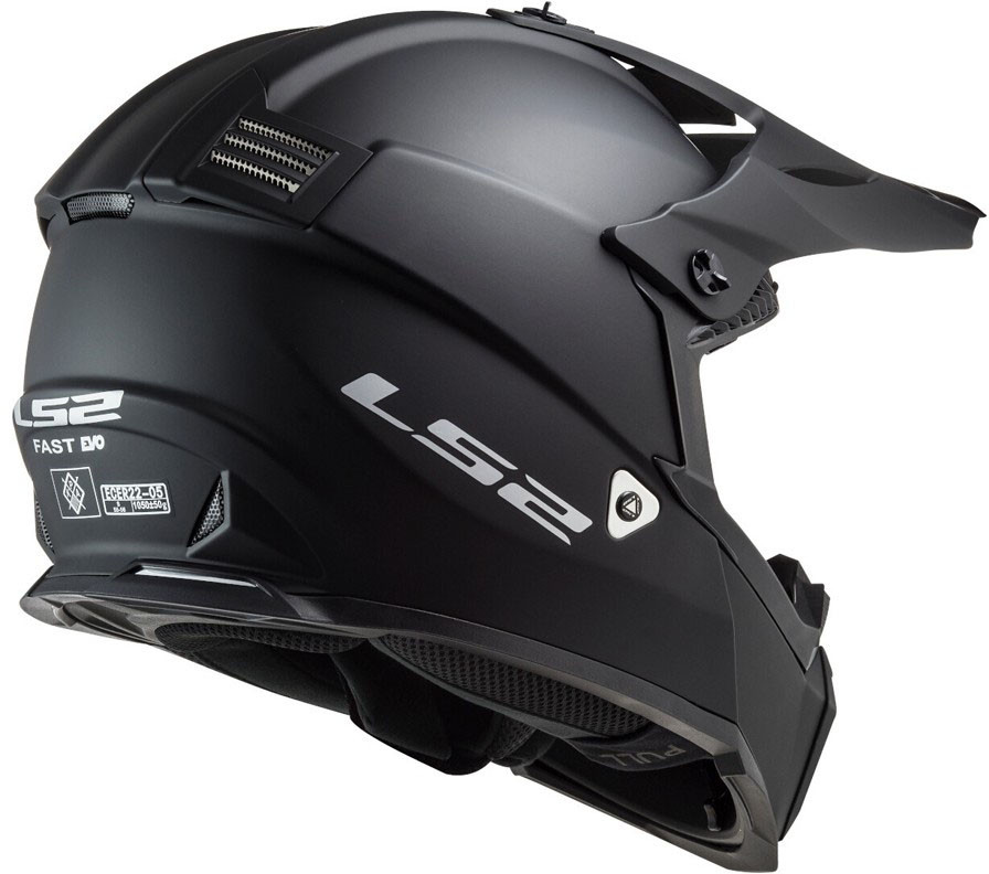 Мотошлем LS2 MX437 Fast Evo Matt Black